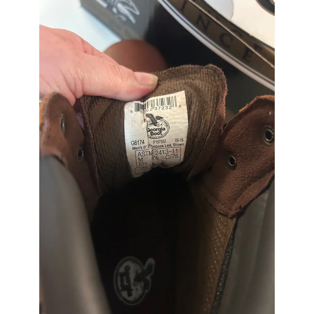 Georgia Boot Men's Brown Steel Toe Waterproof Oiler Work Boot Size 11.5W New!